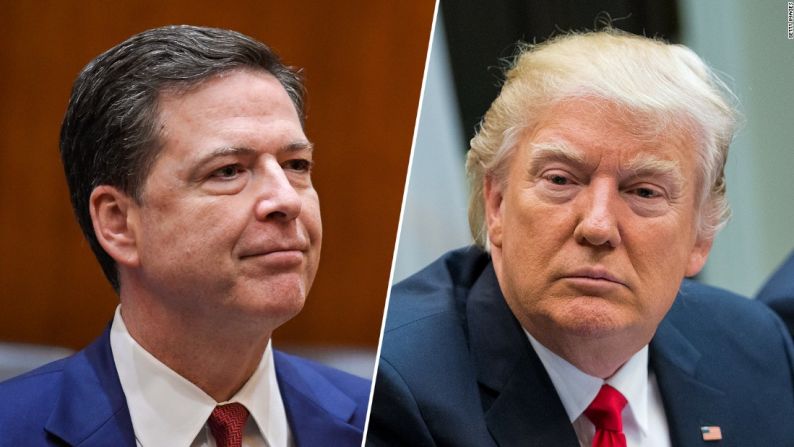 9 de mayo de 2017: Trump despide a James Comey, director del FBI, cuando la investigación del FBI sobre la interferencia de Rusia en las elecciones de 2016 estaba en sus primeras etapas.