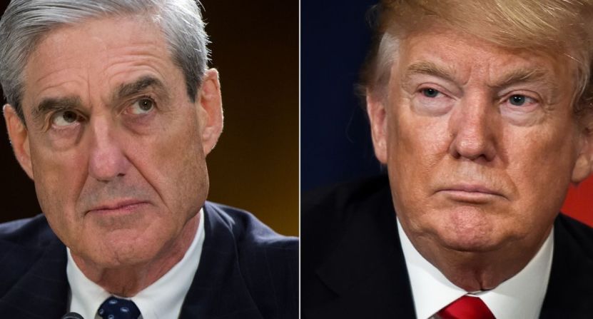 Marzo-mayo de 2019: "Exonerado", lo que Trump interpretó sobre el informe de Mueller. A finales de marzo, el fiscal especial Robert Mueller entregó al secretario de Justicia, William Barr, su reporte final sobre la investigación de la injerencia Rusia. Trump aseguró varias veces que el informe lo exoneraba "total y completamente". Lo cual Mueller disputó.