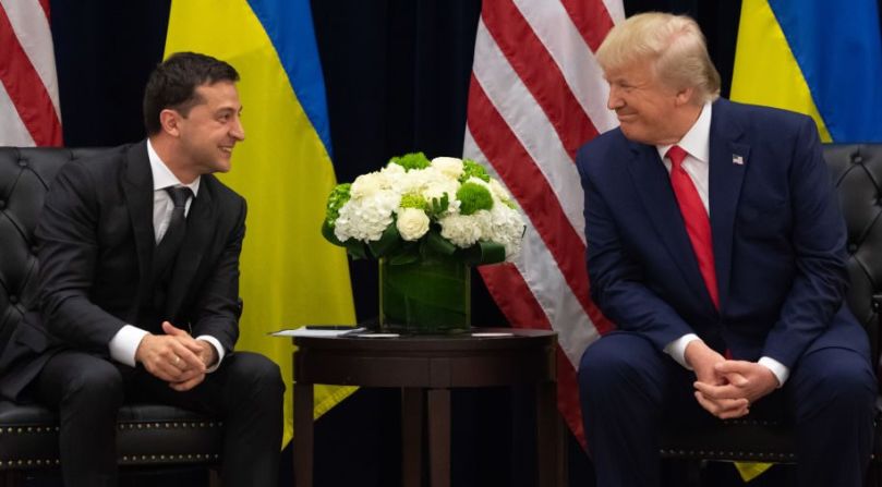 25 de julio 2019: la llamada de Trump con el presidente de Ucrania, Volodomyr Zelensky para pedirle que investigara a Hunter Biden, hijo de Joe Biden. La imagen corresponde a una reunión posterior entre los mandatarios en septiembre de 2019.