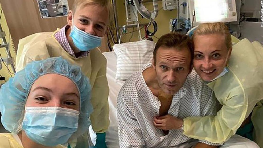 Alexey Navalny en el hospital de Berlín, Alemania, el 15 de septiembre de 2020.