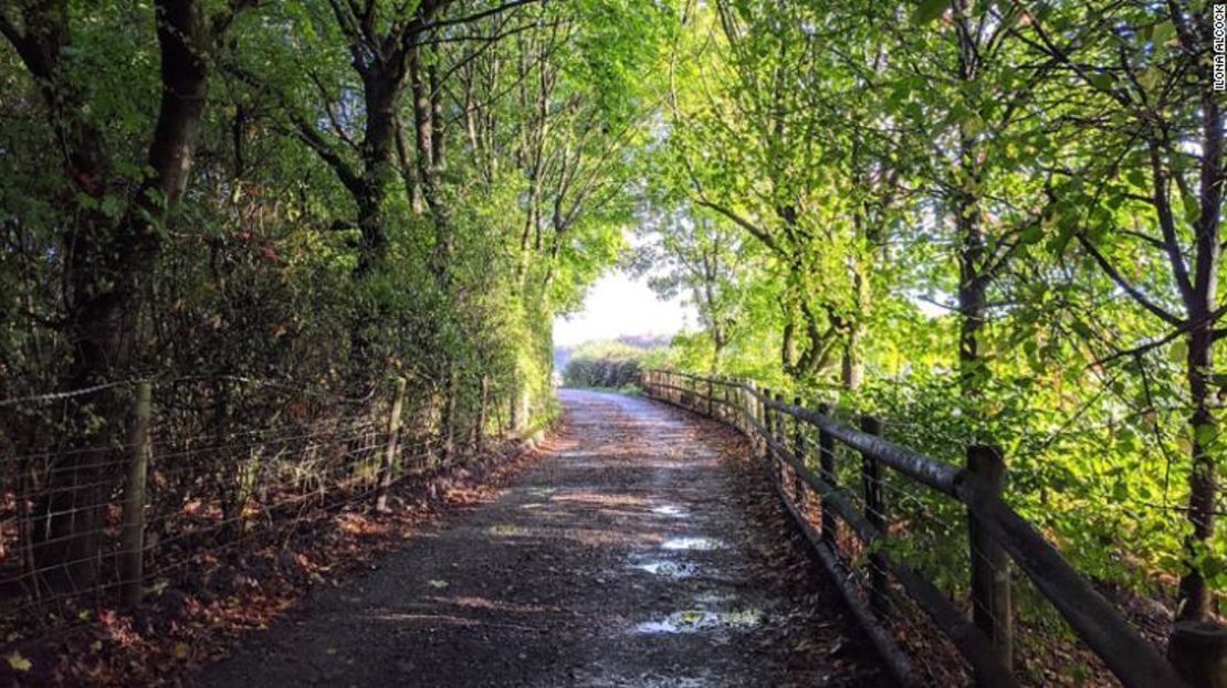 Usar la mañana para caminar en lugar de viajar en tren le ha permitido a Alcock descubrir lugares hermosos cerca de su vecindario en Wigan, Greater Manchester, Inglaterra.