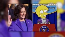 CNNE 943499 - similitudes en la ropa de kamala harris y lisa simpson