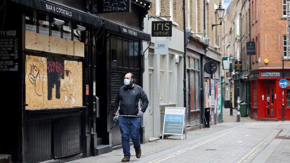 Una calle tranquila de Londres durante el confinamiento el 15 de enero.