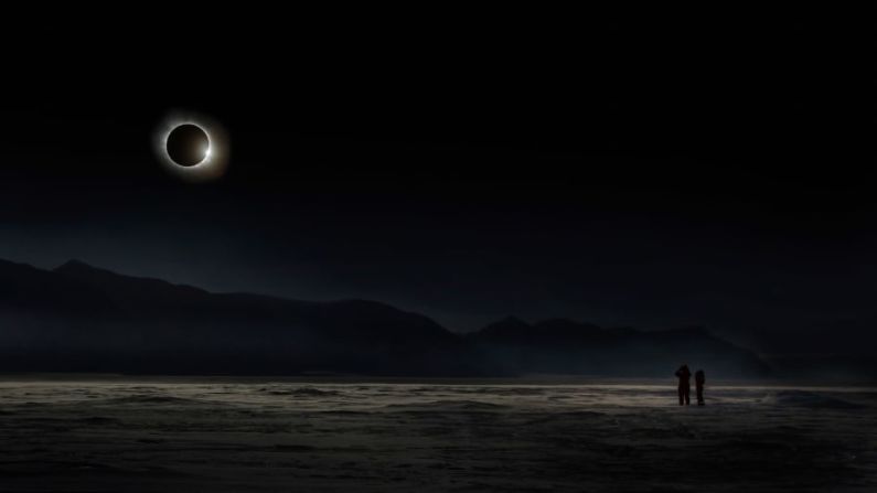 Alekseev también captó esta imagen de un eclipse solar total en Svalbard, Noruega.