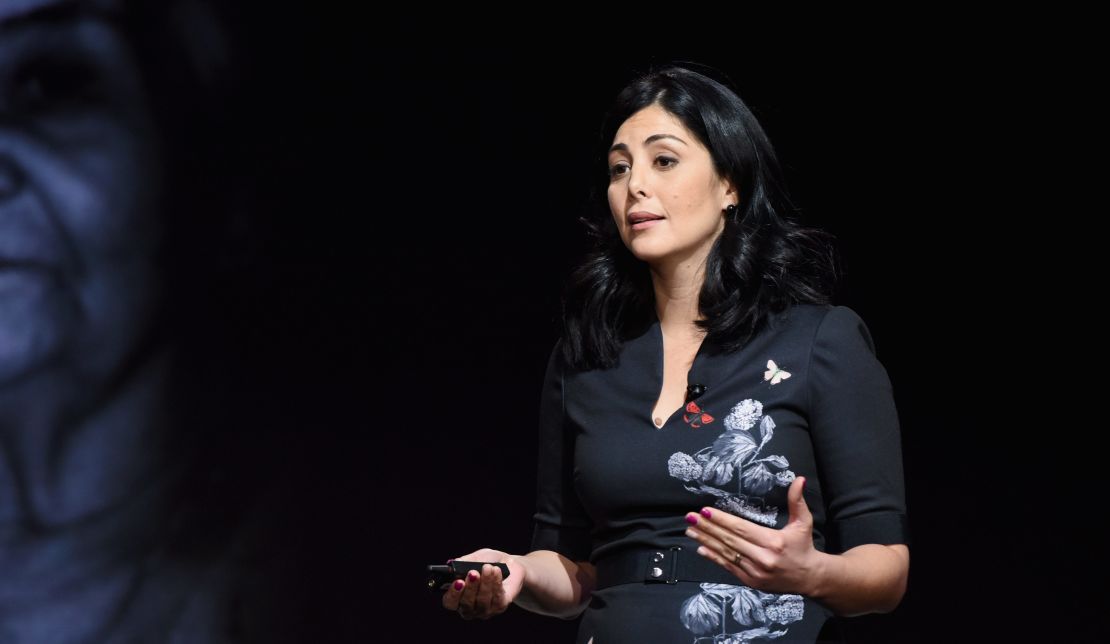 Diana Trujillo habla en el escenario durante la Conferencia MAKERS 2019 en Monarch Beach Resort el 7 de febrero de 2019 en Dana Point, California.