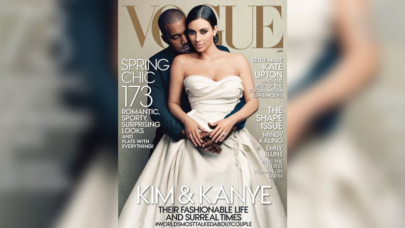 La pareja posa para la revista Vogue, en su edición de abril de 2014. Se casaron en Italia el mes siguiente.