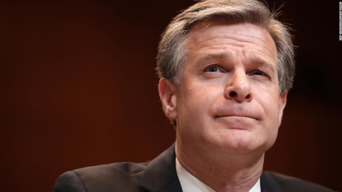 Chris Wray, director del FBI, testificó ante el Senado.