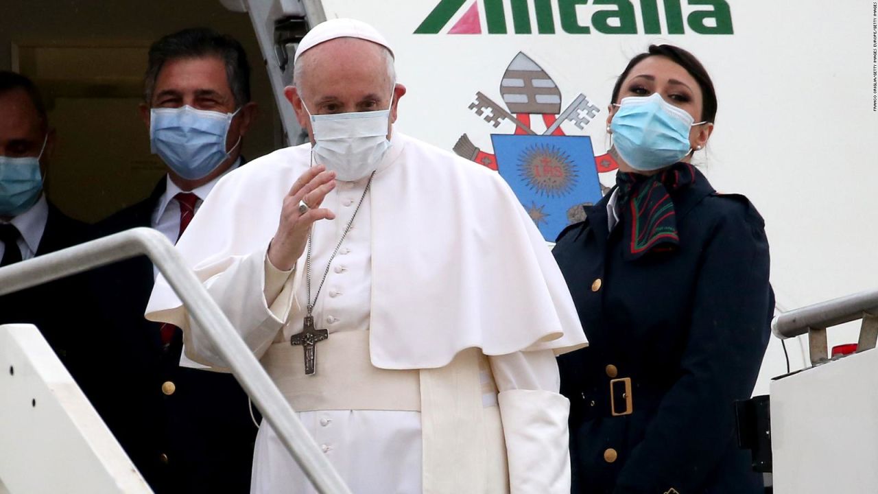 CNNE 962240 - asi llego el papa francisco a iraq