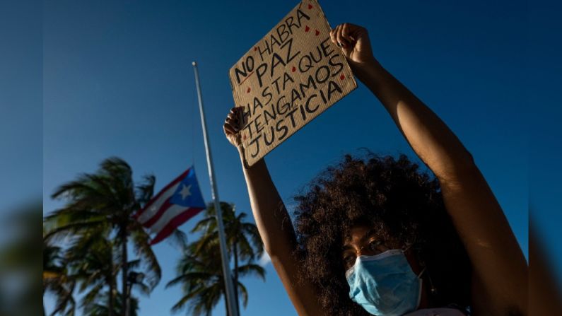 En San Juan, Puerto Rico, también hubo manifestaciones en conmemoración del 8 de marzo de 2021.