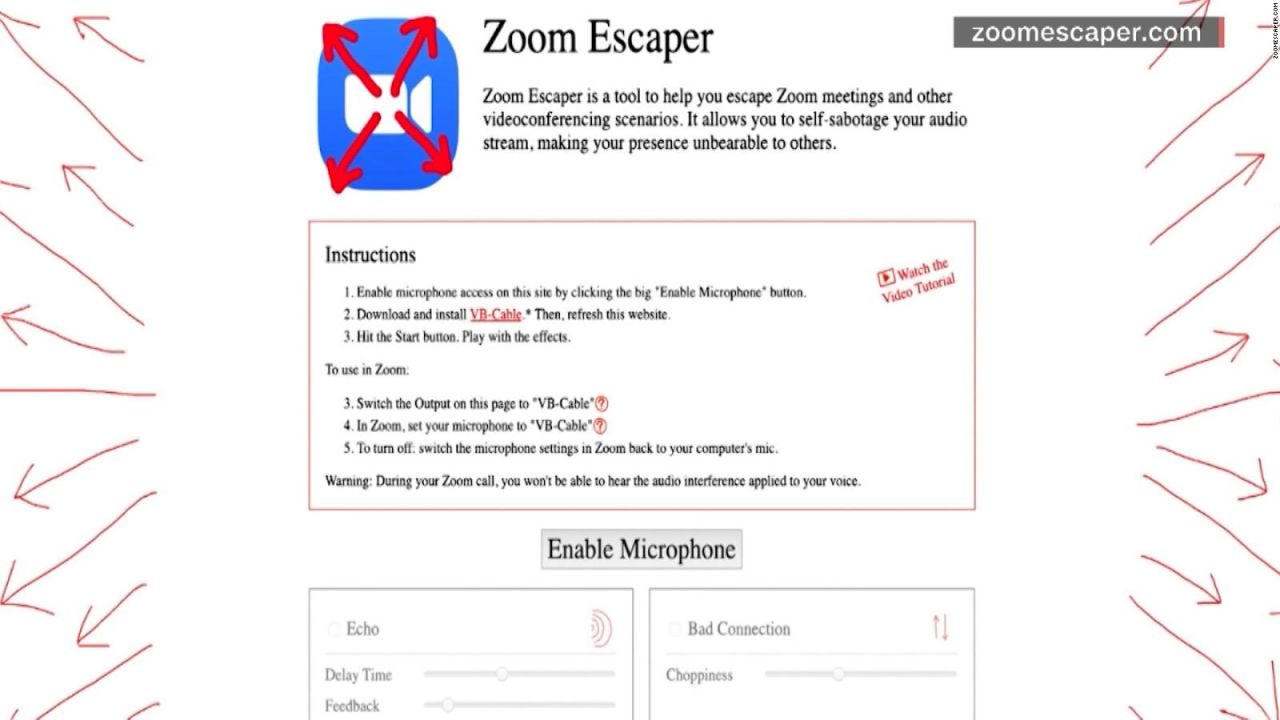CNNE 967379 - crean una aplicacion para huir de reuniones por zoom