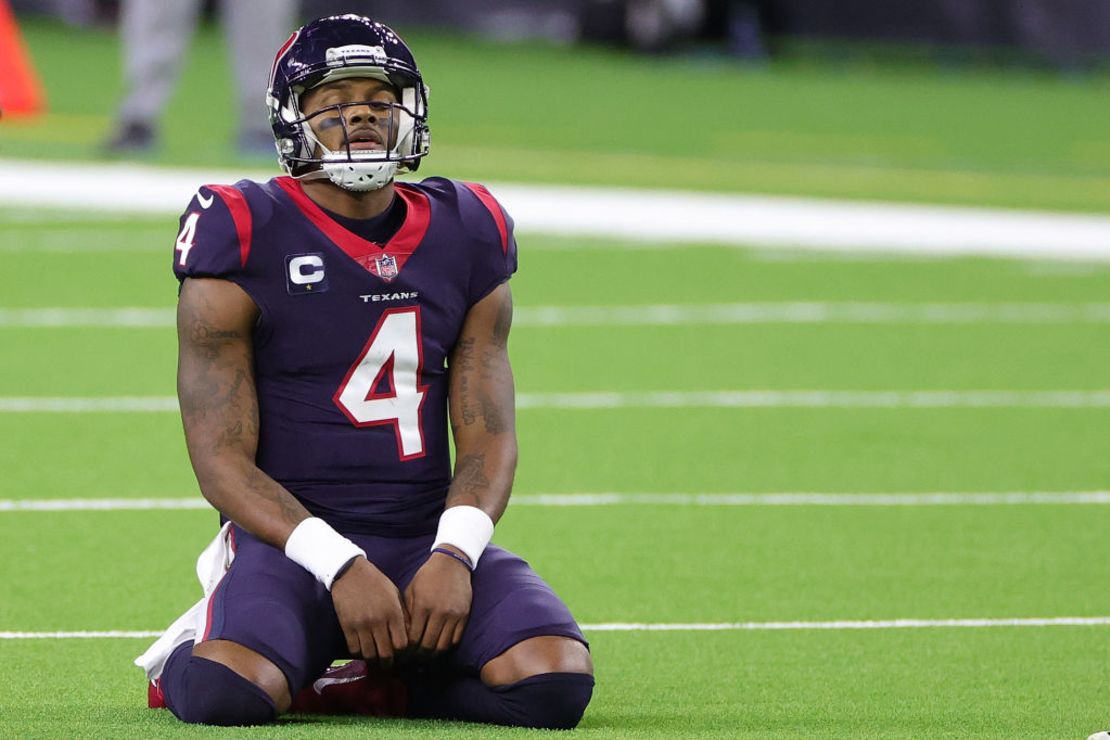 Houston, Texas - 3 de enero. Deshaun Watson durante un juego ante los Titans de Tennessee.