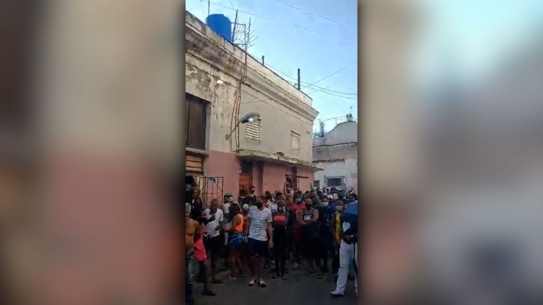 Imagen de la manifestación en La Habana el domingo 4 de abril.