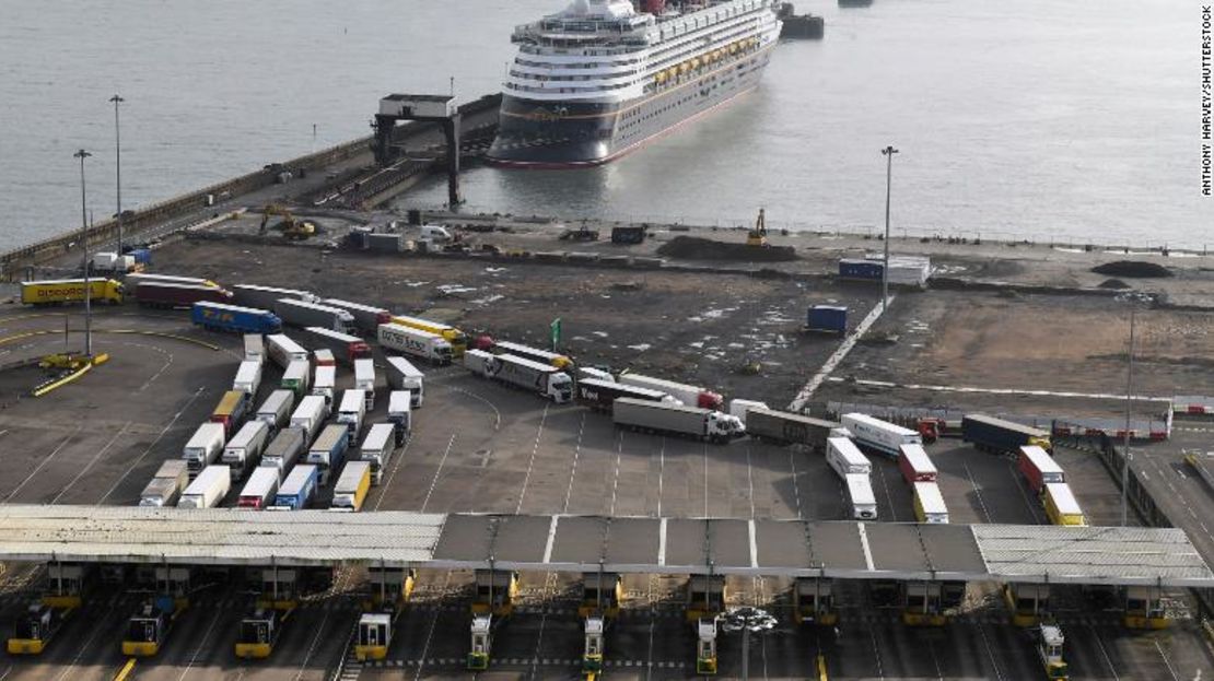 Camiones de carga en Dover con destino a la Unión Europea el 5 de febrero de 2021.