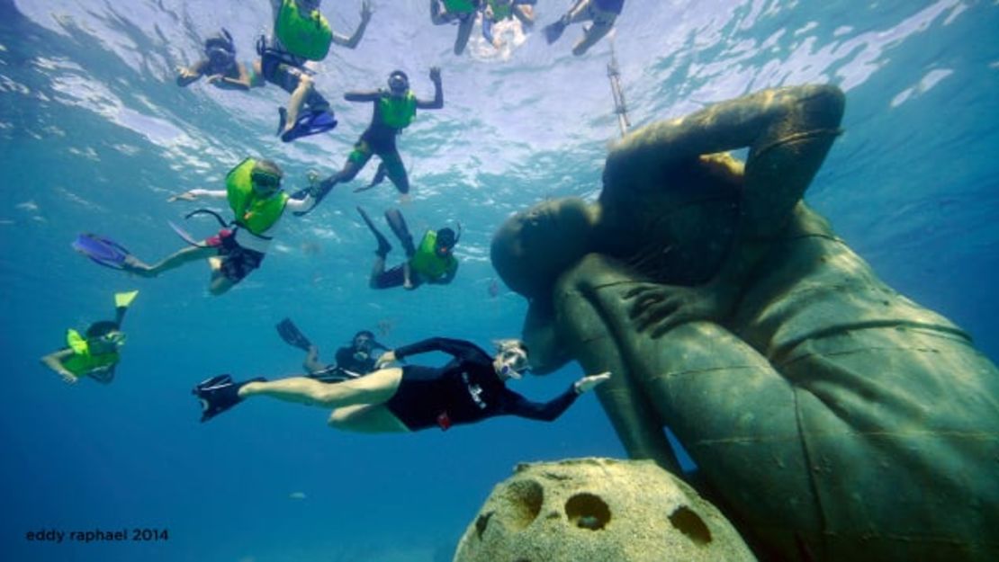 Frente a la costa occidental de la isla de Nueva Providencia se encuentra el Jardín de Esculturas de Arrecifes de Coral de BREEF.Créditos: Eddy Raphael vía BREEF