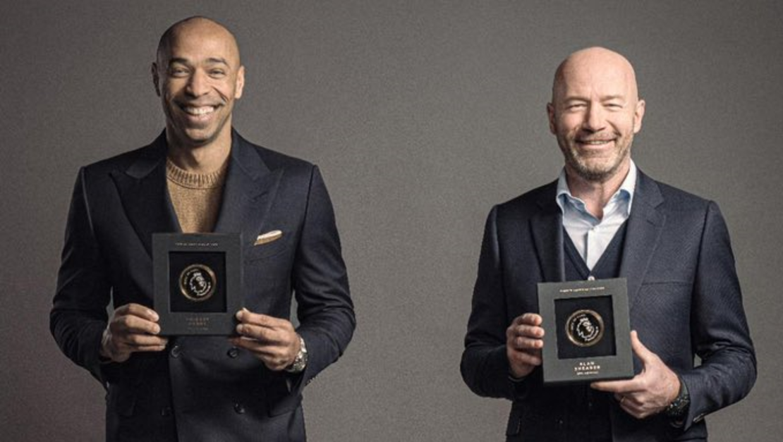 Thierry Henry y Alan Shearer.