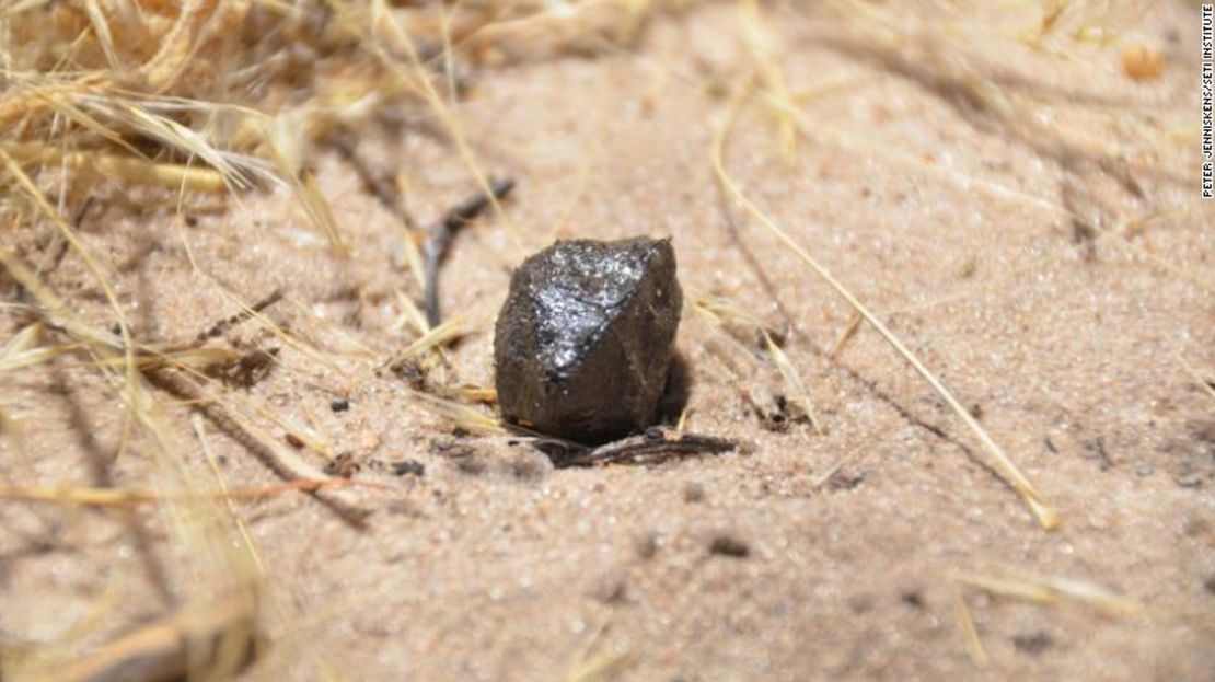 Este fragmento del asteroide 2018 LA se recuperó en la Reserva de Caza del Kalahari Central, en el centro de Botswana.