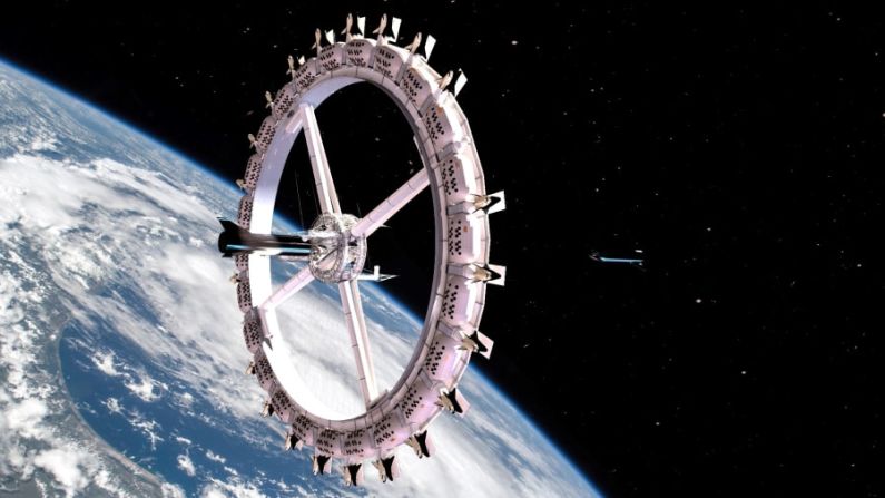 Ambiciones futuras: esta es una representación de Voyager Station, un hotel espacial que podría ser una realidad más adelante en esta década.
