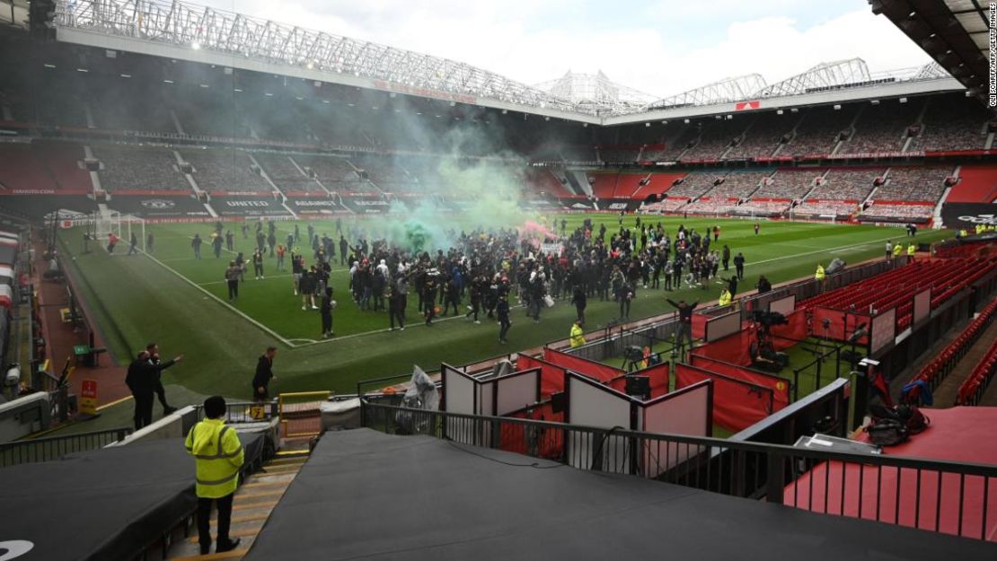 Protesta del Manchester United en Old Trafford