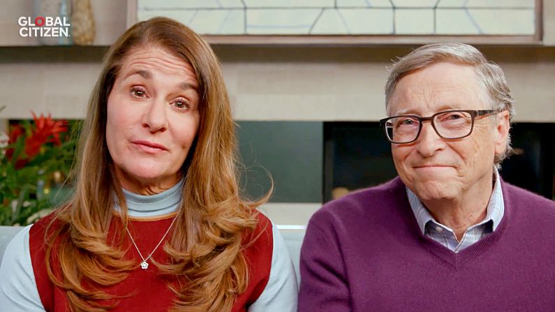 En esta captura de pantalla, Melinda y Bill Gates hablan durante el "One World: Together At Home" presentado por Global Citizen el 18 de abril de 2020 para apoyar a los trabajadores sanitarios de primera línea y los esfuerzos en la lucha contra el covid-19.
