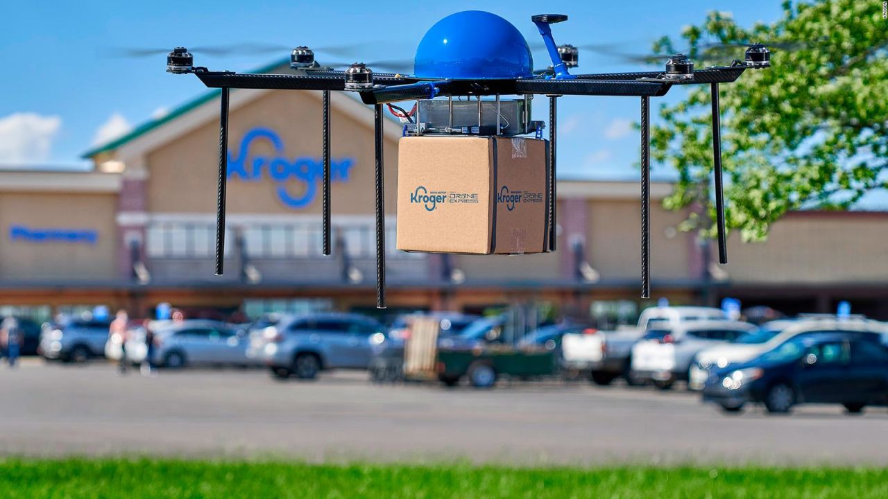 CNNE 989687 - kroger se prepara para hacer entregas con drones autonomos