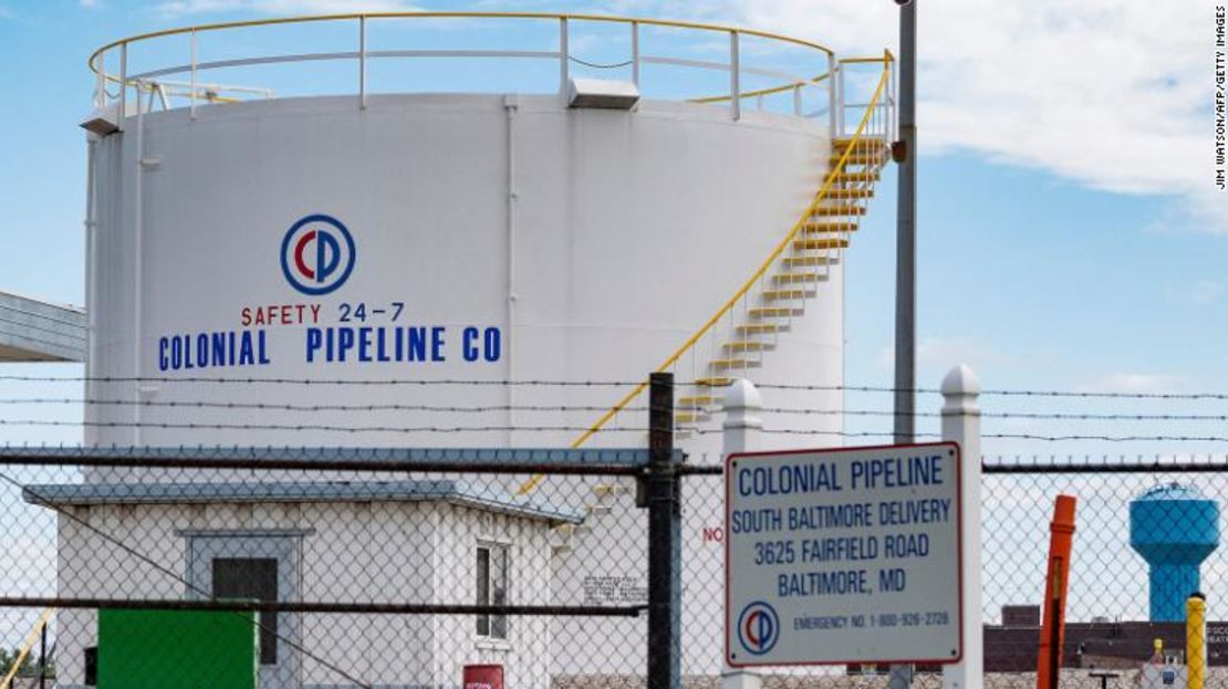 Tanques de combustible en el oleoducto Colonial Pipeline en Baltimore, Maryland.