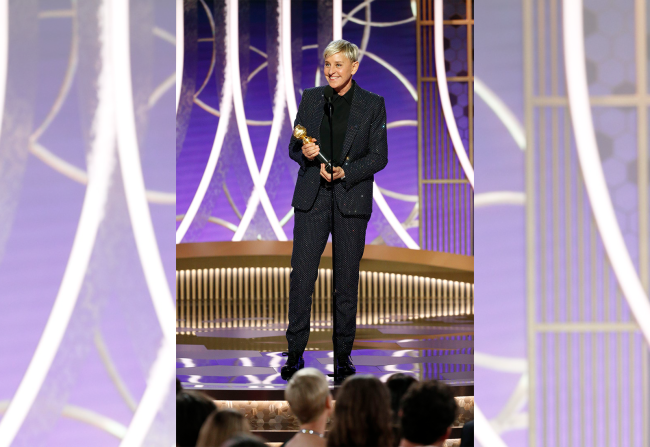 DeGeneres aceptó el premio Carol Burnett en los Globos de Oro en 2020. El premio, elegido por la Asociación de Prensa Extranjera de Hollywood, se entrega anualmente a una persona que haya realizado "contribuciones sobresalientes al medio televisivo dentro o fuera de la pantalla".