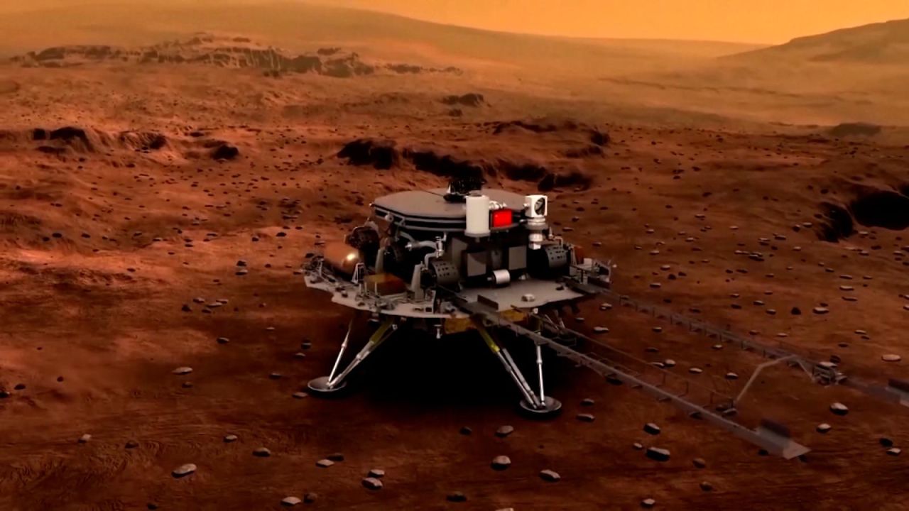 CNNE 995312 - china aterriza con exito su primer rover en marte