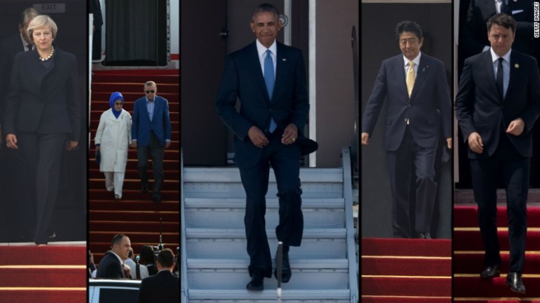 Algunas diferencias en el protocolo de bienvenida a China. No hubo alfombra roja para Obama.