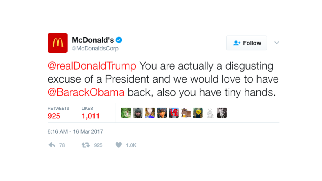 CNNE a3504126 - 170316095045-mcdonalds-trump-tweet-780x439