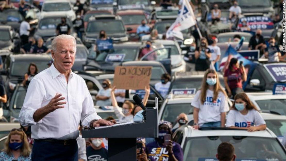 El candidato demócrata Joe Biden en Atlanta, Georgia.