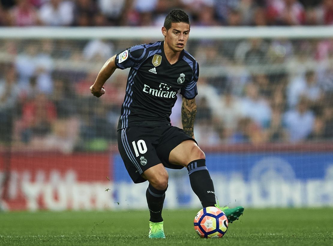 James Rodríguez en acción contra el Granada el pasado 6 de mayo.