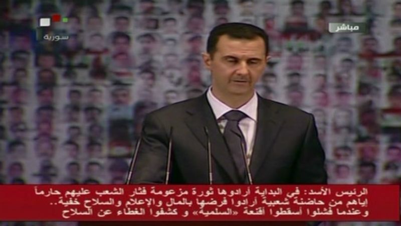 Al asad presenta propuesta de salida de crisis y dice que enemigos de siria 