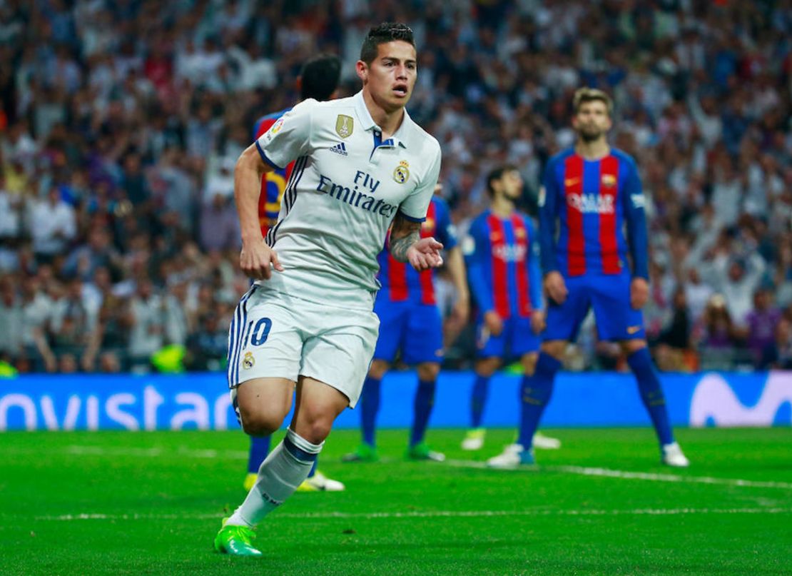 El colombiano James Rodriguez había anotado el empate parcial 2-2 para los madridistas.