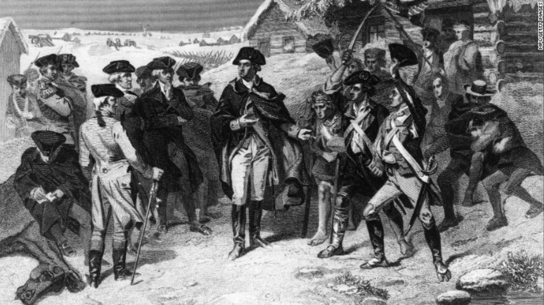 George Washington desarmó un motín con una muestra de vulnerabilidad emocional. Washington escuchó sobre la reunión, se presentó y pidió permiso para hablar. Le dijo a las tropas que tenían reclamos legítimos y que el Congreso a la larga iba a cumplir con sus promesas. Luego hizo algo inesperado. Abrió una carta para leerla, pero dudó. Nadie sabía qué andaba mal, hasta que Washington sacó un par de lentes que muchos oficiales no sabían que poseía.