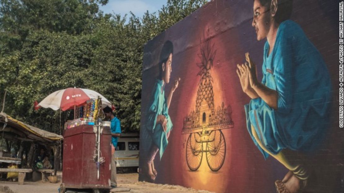 Una pieza de los artistas Colectivo Licuado y AlfAlfa transformó un centro de recolección de basura.