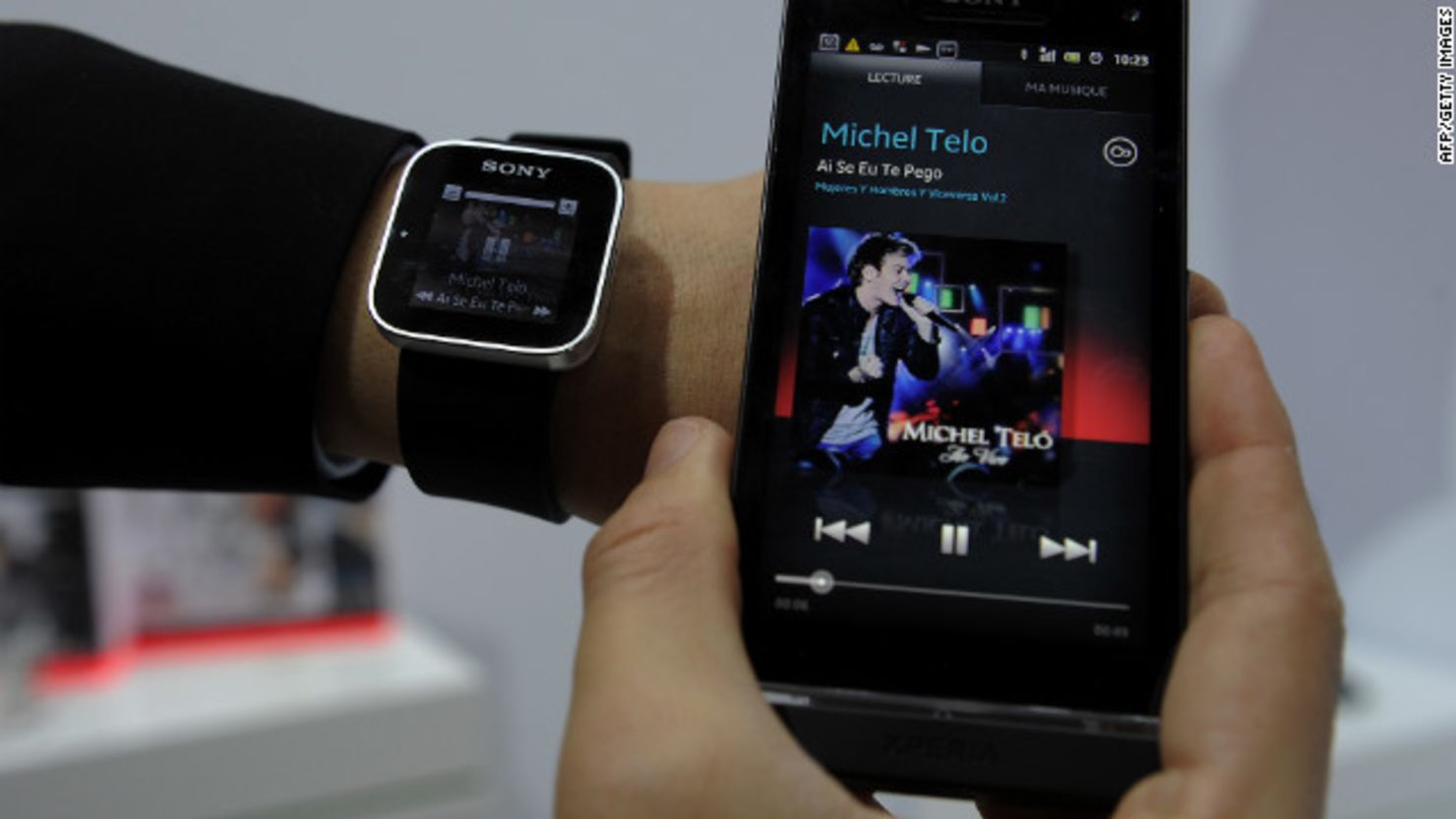 Sony presentó durante el Congreso Mundial de Móvil su "smartwatch" que se puede conectar a un teléfono Sony