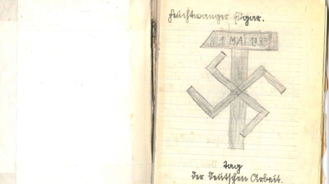 Edgar Feuchtwanger no podía escapar de la propaganda nazi, como lo muestra su cuaderno de dibujos en la niñez.