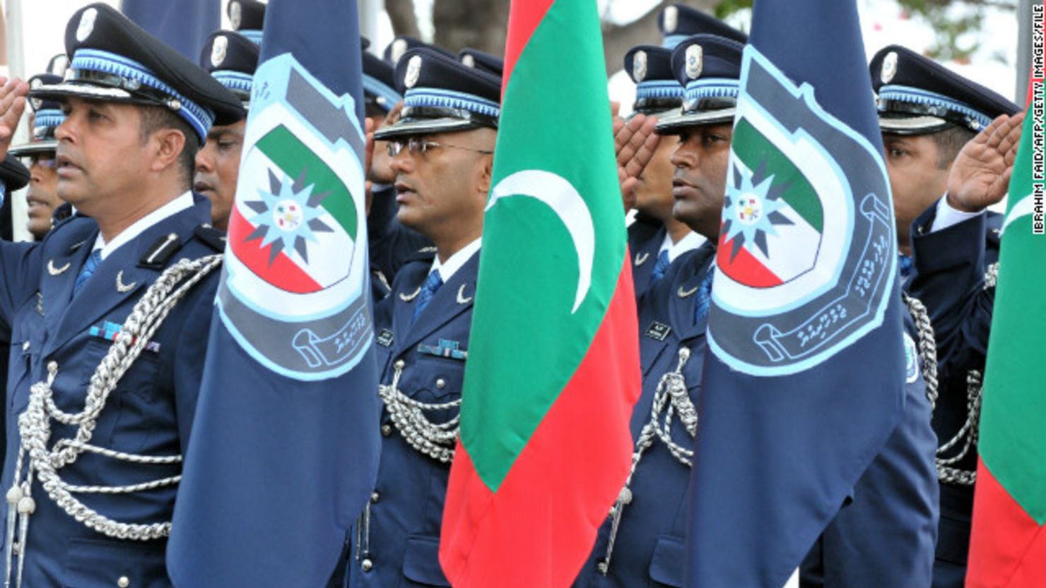 Una imagen de archivo de la policía de Maldivas.