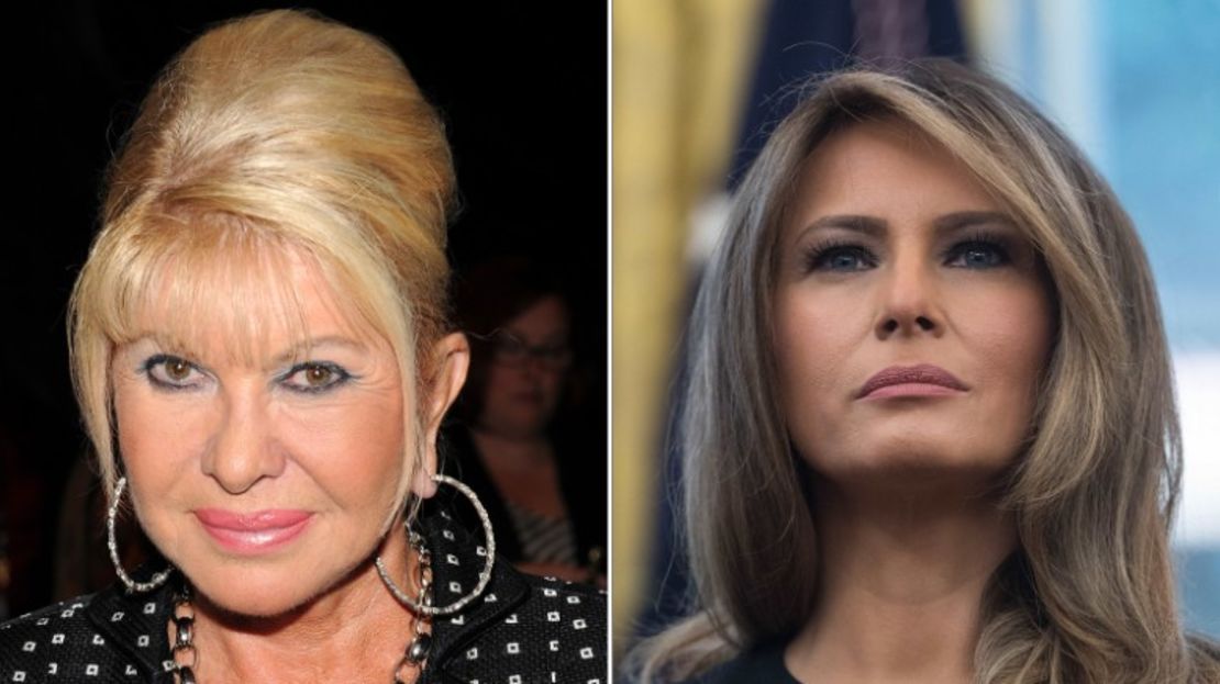 Ivana estuvo casada con Trump por 15 años. La actual esposa del presidente, Melania, lleva casi 13 años de matrimonio con él.