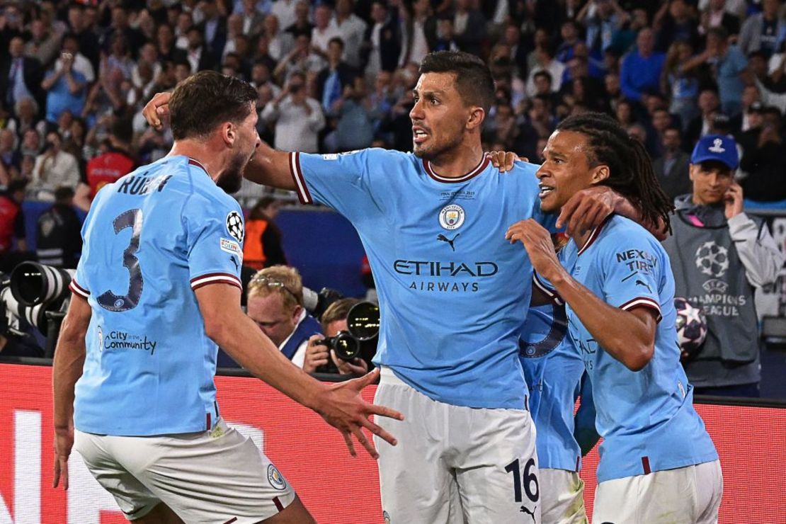 Rodri celebra el gol del triunfo. Crédito: FRANCK FIFE/AFP via Getty Images