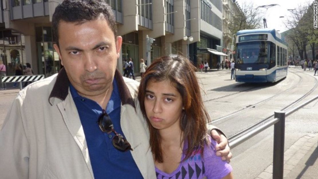 Padre e hija durante uno de sus momentos más relajados.