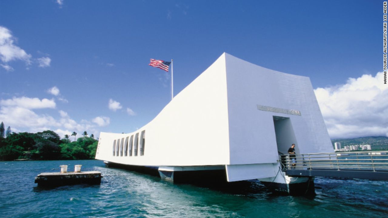 The USS Arizona Memorial in Pearl Harbor pays tribute to the 1,177 crewmen who lost their lives in the December 7, 1941 attack.