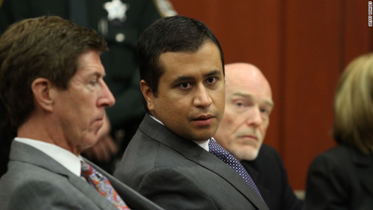 SANFORD, FL- JUNE 29: George Zimmerman (C) sits during his bond hearing with his attorney Mark O'Mara (L) in a Seminole County courtroom on June 29, 2012 in Sanford, Florida. Zimmerman is charged with second degree murder in the shooting death of Trayvon Martin. (Photo by Joe Burbank/Orlando Sentinel-Pool/Getty Images) 