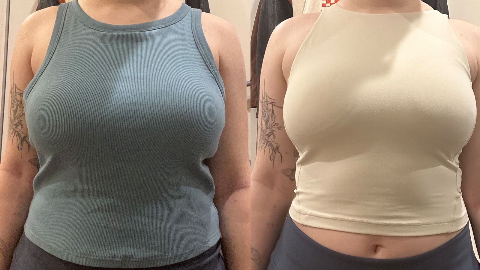 Seen these ribbed cropped sleeveless bra tops from uniqlo going