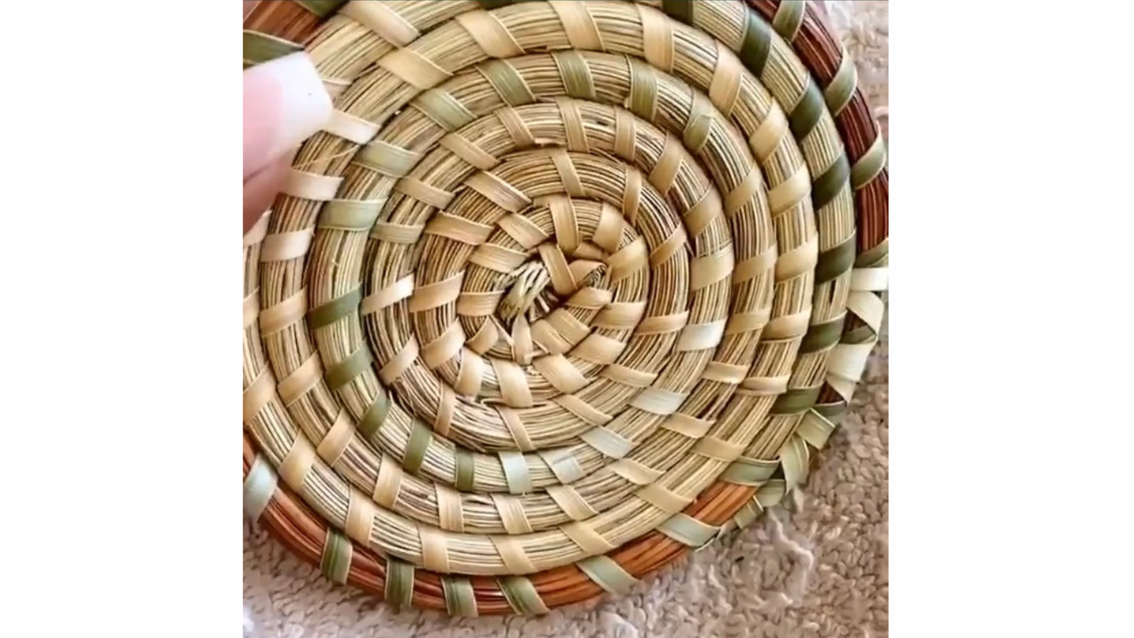 An African woven coaster by SankofaSweetgrass.