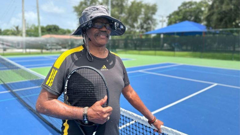 At 79 years old, you can still find Bill Murray with a racket in his hands, coaching young tennis players and serving up words of wisdom on the two hard courts at Pompey Park.