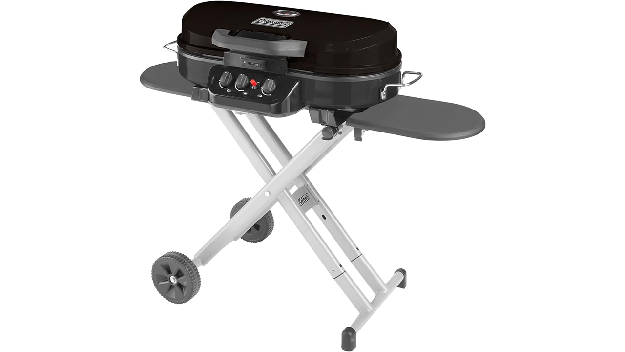 Coleman RoadTrip 285 Portable Stand-Up Propane Grill stock photo