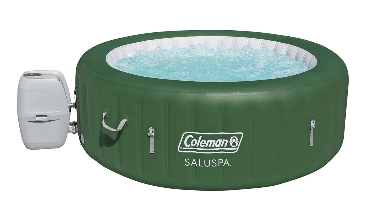 Forest green coleman saluspa inflatable hot tub