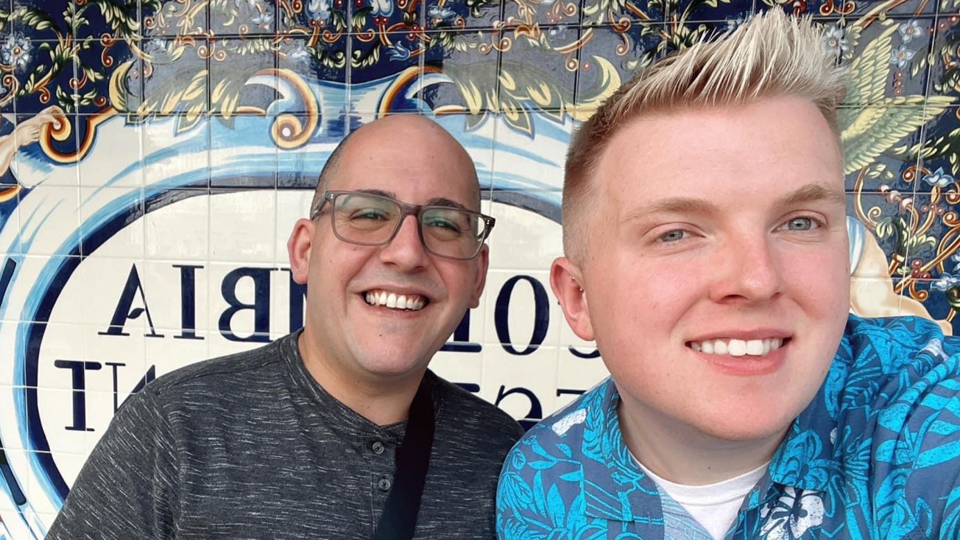  John Lihas (pictured left) was working the flight. Hunter Smith (pictured right) was working the gate. The two had a five minute conversation that set in motion an unexpected love story that’s still going strong today.