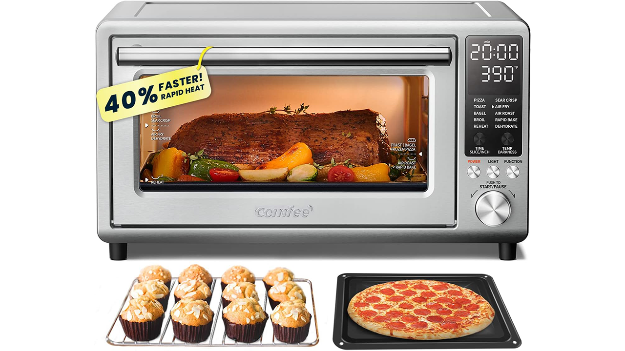 Comfee‘ Toasterofen Air Fryer Flashwave™ Ultra-Rapid Heat Technologie Stockfoto